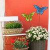 Metal Garden Stakes Spring Yard Sign Decorative Plant Stake Lawn