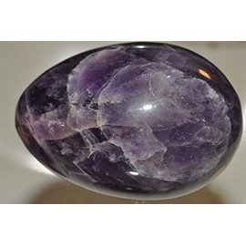 ✦ Bella-gems ✦ 50x35mm 82 Grams"Individual Selected/Best Extra Grade"~Natural Brazil Dogtooth Chevron Amethyst Large Crystal Healing Easter Egg - B1280