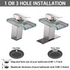 AVSIILE LED Bathroom Sink Faucet, Brushed Nickel Waterfall Single Hole