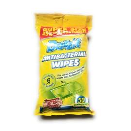 25% EXTRA FREE, 50 Antibacterial Wipes, Kills Germs
