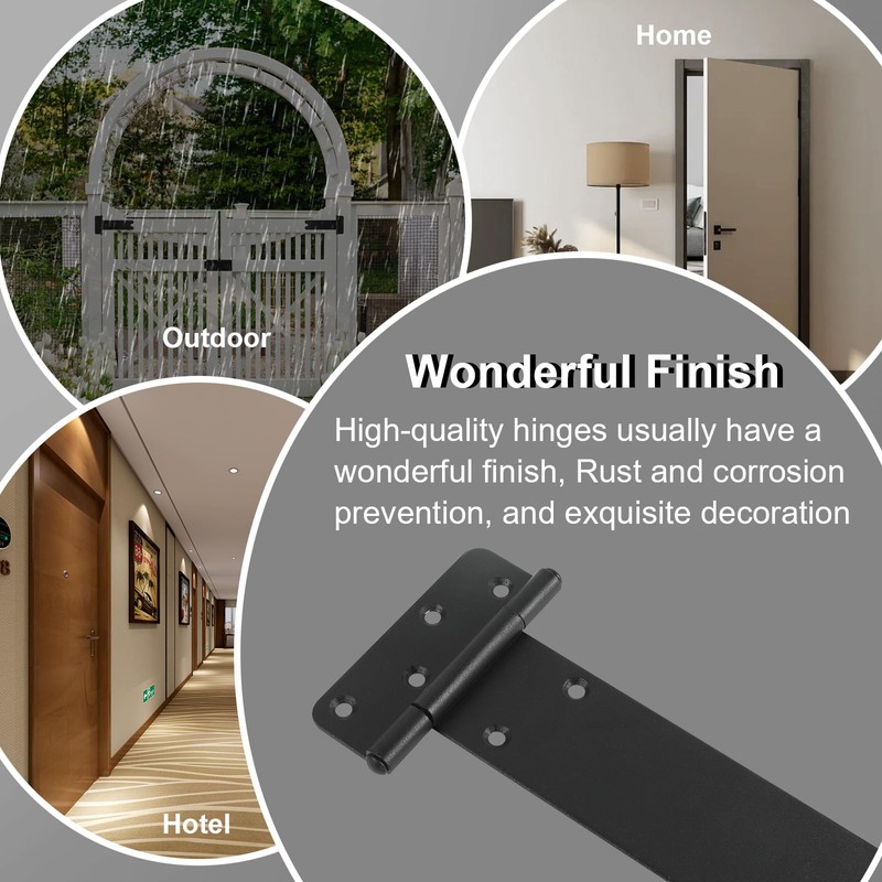Pubotlu 6 Pack 8" Door Hinges,300 Lbs Capacity Heavy Duty