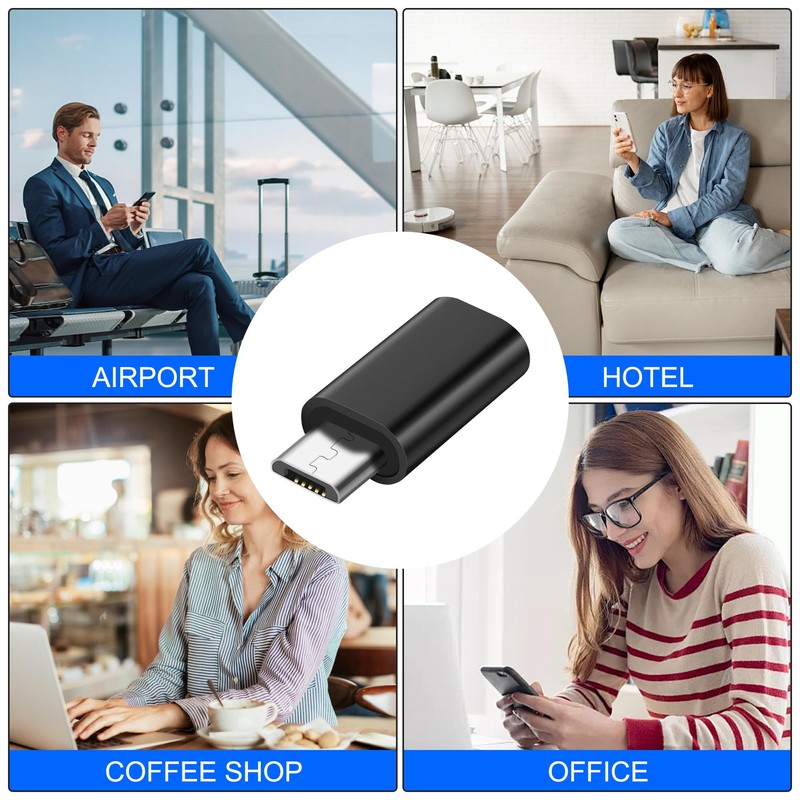 XMSJSIY Micro-USB Datenblocker Lade-nur Adapter schützen gegen Saft Jacking Unterstützung