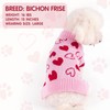 cyeollo Small Dog Valentines Sweater Heart Pattern Dog Clothes with