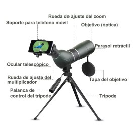 Carson Telescopios Y Monocular Hd 20-60*60 Zoom Continuo Infinito