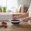 Handy Housewares 8" Round Space Saving Collapsible Silicone Kitchen Colander
