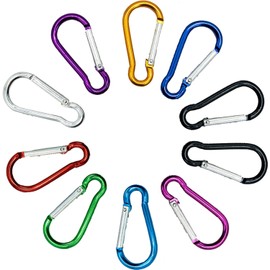 11 Pcs Carabiner Clip,Carabiner,Keyring Clip,46mm/1.6inch Multicolor Locking Key Chain Clips for Camping Traveling Hiking Keychains Keyring Outdoor