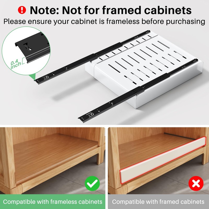 Kitstorack Pull out Cabinet Organizer, Expandable(12"-20") Heavy Duty Slide out