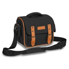 Pedea Kameratasche Vintage für Spiegelreflexkamera DSLR SLR Fototasche für DLSM Systemkamera mit Zubehör und Objektiven inkl. Regenschutzhülle, Gr. XL schwarz