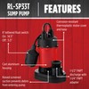 Red Lion RL-SP33T 115-Volt, 1/3 HP, 3200 GPH Aluminum and