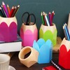 liuuuu 6 Pieces Plastic Pen Vase Pencil Pot, Pencil Shaped