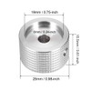 sourcing map Stereo Knob, 25x6x15.5 mm Aluminium Alloy, Volume Control
