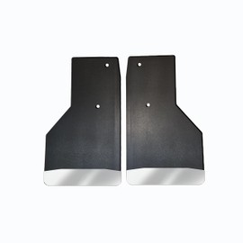 No Drill, Specific Design Rear Mud Flaps for The 2019+ Ram 2500/3500 Pickups with Stainless Steel Weights Pre-Installed; 14" W x 24" H