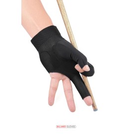 Votinu Men Women Quick-Dry Pool Glove Billiard Left/Right Hand Great for Snooker Cue Shooters Carom Sports (Black-Left Hand, Large/X-Large)