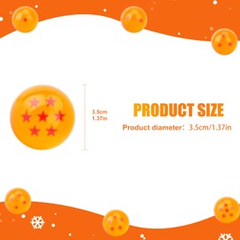 BAODELI Unisex Acrylic Resin Transparent Stars Balls Crystal Ball Anime Cosplay Props Kids Play Toy Gift Set 7pcs 3.5CM