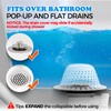 zaa Shower Drain Hair Catcher, 2 Pack Silicone Collapsible Bathtub