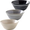 Mino Pottery Albee 105 Bowl, 3 Color Set (Gray, Navy,
