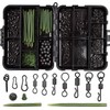 JSHANMEI Carp Fishing Tackle Swivel Snaps Kit, 300pcs Various Quick