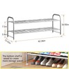 LINZINAR Shoe Rack 2 Tier Storage Organizer for Closet Entryway