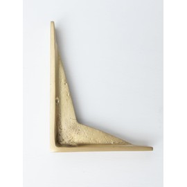 Satin Brass Shelf Brackets | Heavy Duty Brackets for Kitchen Bookshelf | Brass Shelving Heavy Solid Cast Brass | Sold Individually