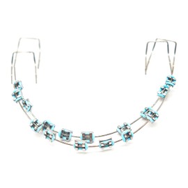 1 Pack Temporary Tooth Decoration with Metal Wires,Metal Bracket and Orthodontic Ligature Ties,Props for Dental Sudents to Practice (Blue)