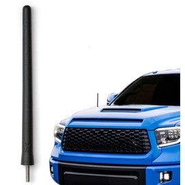 Short Rubber Antenna fits Toyota Tundra (2000-2020) - USA Stainless Steel Threading - The Original 6 3/4 Inch Accessories - Car Wash Proof - Internal Copper Coil