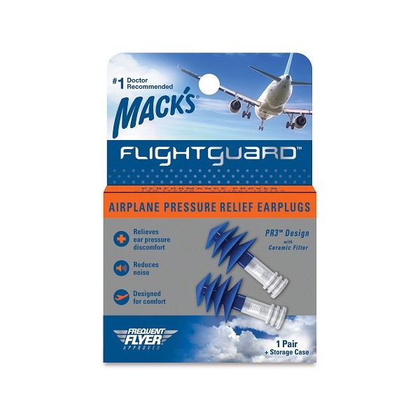 MACK'S Flight Guard Airplane Pressure Relief Earplugs - 1 Pair