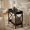 ZEXVIDA Narrow Side Table, End Table,Sofa Side Table, End Table