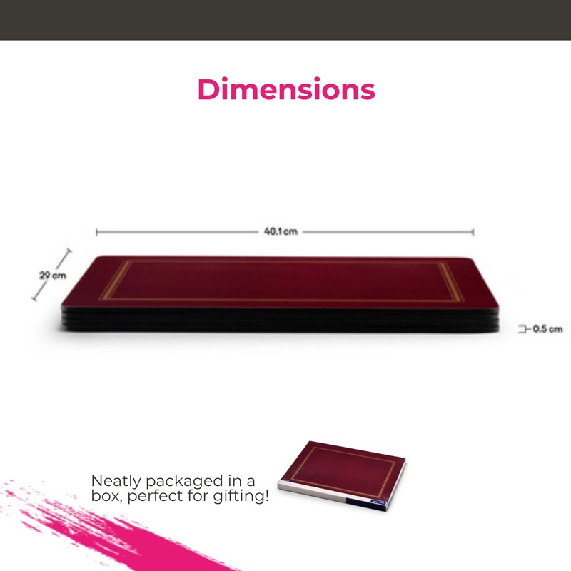 Pimpernel Classic Collection Placemat & Coaster Set – (15.7" x