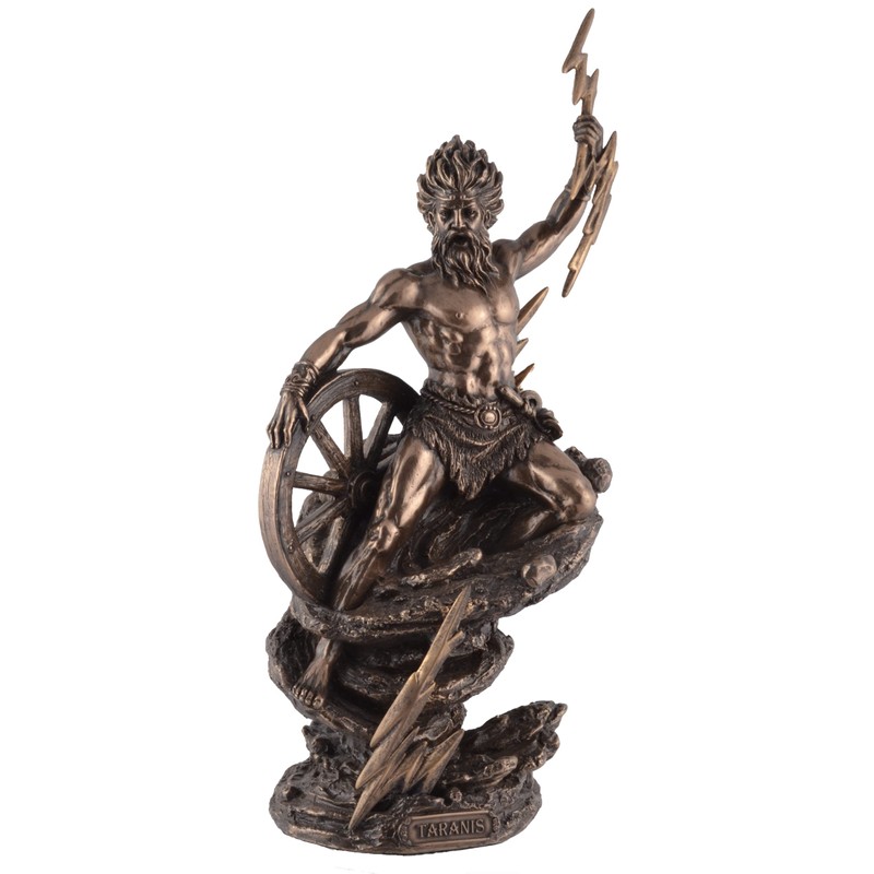 Taranis Celtic God of Thunder - with Lightning and Wagon