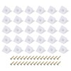 sourcing map 30 Pcs 90 Degree Plastic Corner Braces, 14x15x10mm