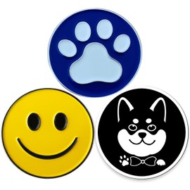 Adhere Golf Marker Magnetic Logo Ball Mark Cute Cat Dog Paw Design 3 Pack (B Golf Markers, 3 Pack)