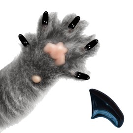 Pretty Claws 120 Piece Soft Nail Caps with Adhesive for Cat Claws - Jet Black Small