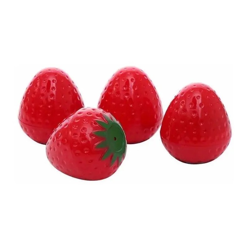 Caja 24pzs Bálsamo Hidratante De Fresa Rojo Kawaii Mayoreo