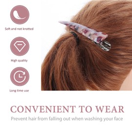 LALAFINA Beak Clip, Large, Hair Clip, Hairpin, Clip Pin, Large, Duckar, Crocodile Hair Clip, Bangs, Hair Ornament, Hair Accessory, Hair Clip, For Bulk Hair, Hair Arrangement, Mixed Colors, Set of 6