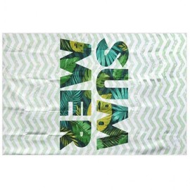 Green Summer Beach Towel (Medium) Beach Towel
