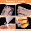 Bread Bags with Ties, 72 Pack Clear Bread Bags for