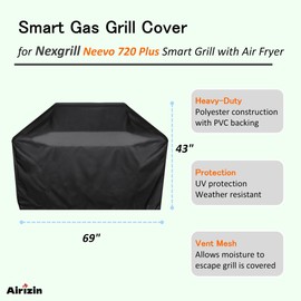 Grill Cover for Nexgrill Neevo 720 Plus Smart Grill with Air Fryer,for Tytus Fresno Island Grill 69 in. Cover Accessories