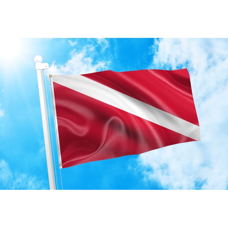 DMSE Diver Down Scuba Diving Flag 3X5 Ft Foot 100%