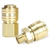 Pack of 10 Euro Compressed Air Coupling 1/4 Inch BSP