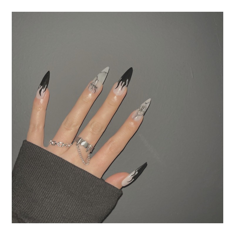 HipsterFirework drawingHandmade nail tips - Short nose pin / 힙쟁이불꽃드로잉수제네일팁
