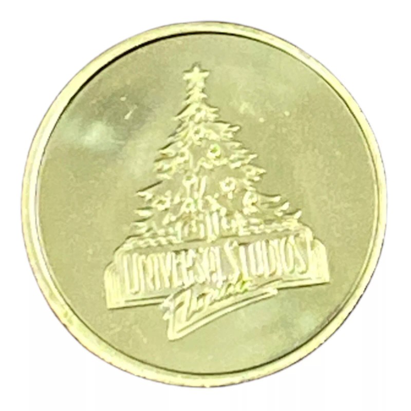 Universal Studios Collectible Medallion Coin - Christmas Tree
