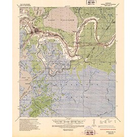 YellowMaps Morgan City LA topo map, 1:62500 Scale, 15 X 15 Minute, Historical, 1935, 21.7 x 17.9 in - Polypropylene