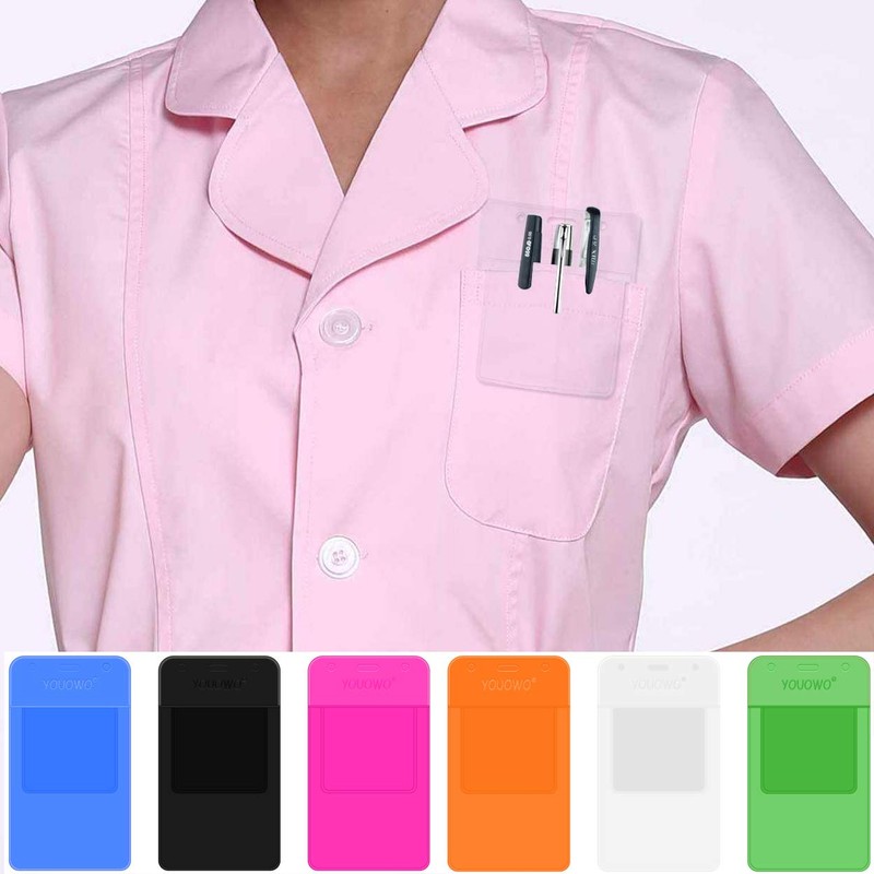 YOUOWO Pocket Protectors 6 Colours Heavy Duty For Shirts Lab
