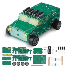 Soldering Practice Set, DIY Vehicle Model Soldering Projects with Return Gear and LED Lighting for Practical Learning Opportunities in STEM Education - A Gift for Family and Friends
