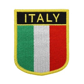 2 Stück Italien Militär Stickerei Patch Schild Abzeichen mit Haken und Loop Backing