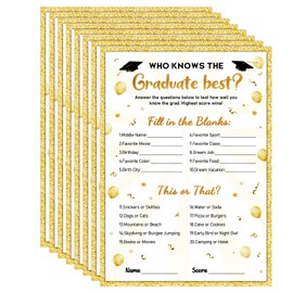 HEYINSHEN Who Knows Graduate Best Graduation Game Cards