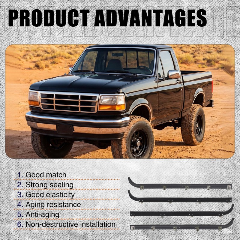 WILLBOND Window Trim Molding Felt Seal Compatible with F150 F250