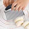 JAYVAR Large Crinkle Cutter French Fry Cutter, Large Crinkle Potato
