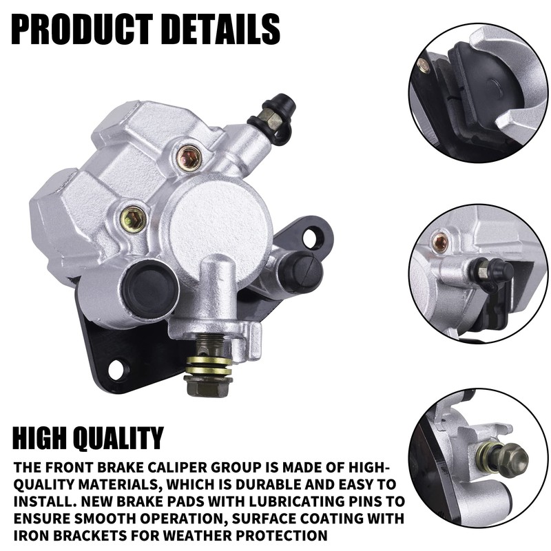 CNCMOTOK Front Right & Left Brake Caliper With Pads Compatible