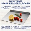 Stainless Steel Cutting Board with Counter Lip,Metal Pastry Board Kitchen